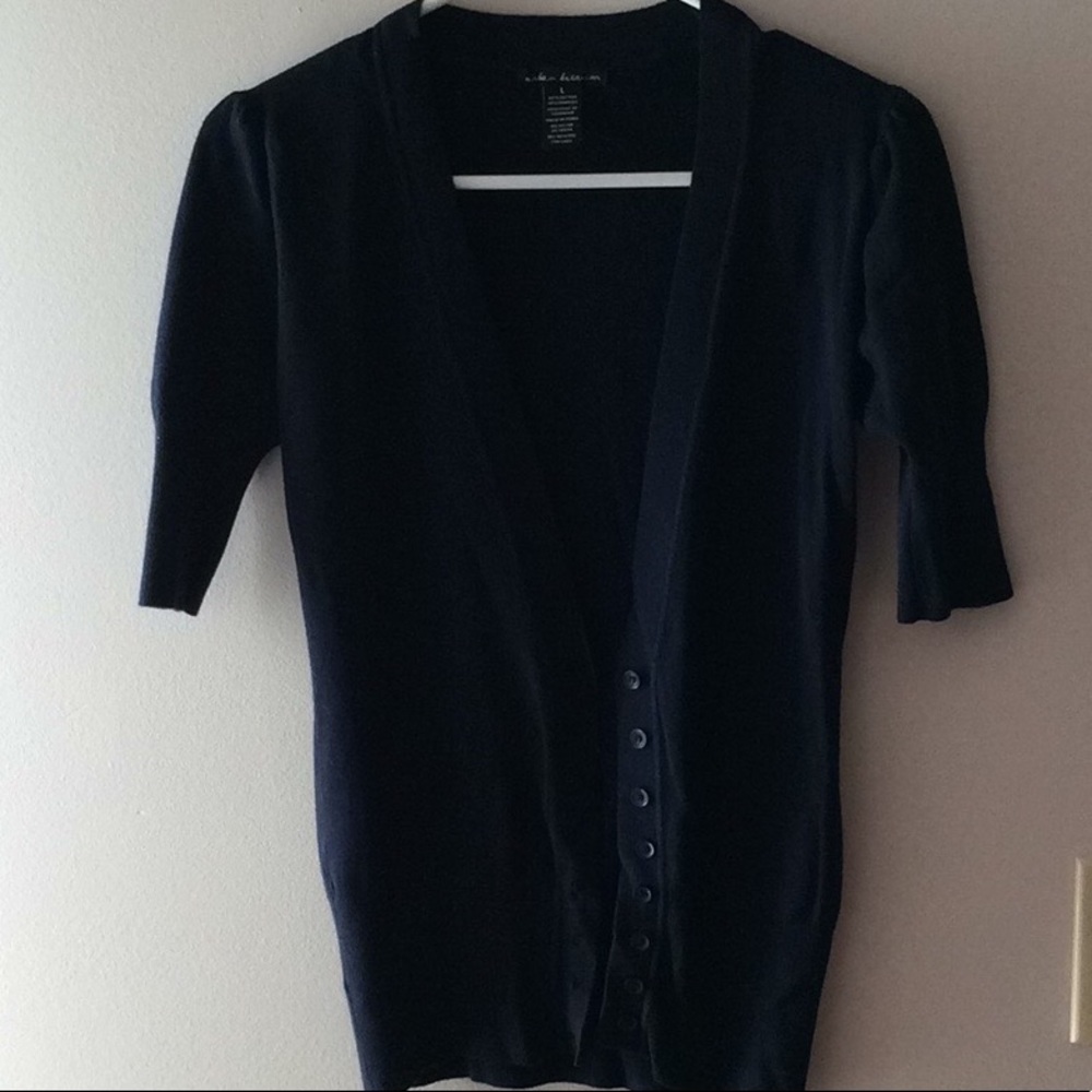 Urban Behavior, Navy cardigan, size large.